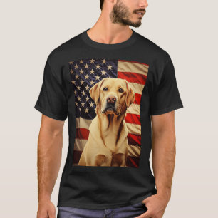 Camiseta Bandera estadounidense Labrador