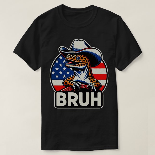 Camiseta Bandera estadounidense Leopard Gecko (Diseño del anverso)