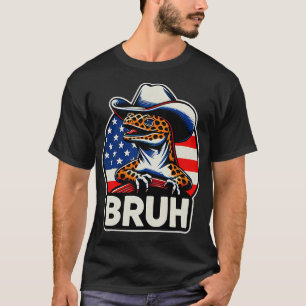Camiseta Bandera estadounidense Leopard Gecko
