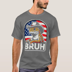 Camiseta Bandera estadounidense Leopard Gecko 1