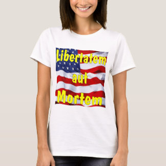 Camiseta Bandera estadounidense Libertatem aut Mortem (latí