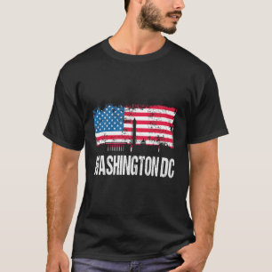 Camiseta Bandera Estadounidense Línea Aérea De Washington D