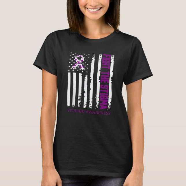 Camiseta Bandera Estadounidense Lucha Contra El Estigma Vit (Anverso)