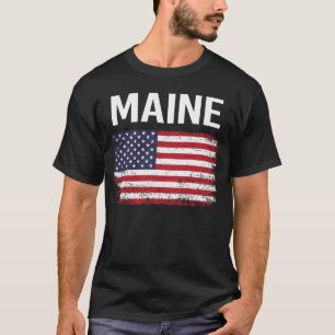 Camiseta Bandera estadounidense Maine