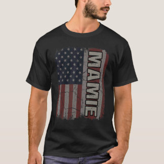 Camiseta Bandera estadounidense mamie vintage Día de la Mad