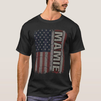 Camiseta Bandera estadounidense mamie vintage Día de la Mad