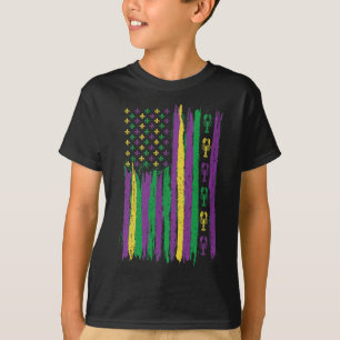 Camiseta Bandera Estadounidense Mardi Gras Costu