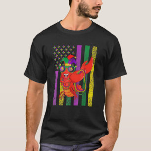 Camiseta Bandera estadounidense Mardi Gras Garra Dabbing