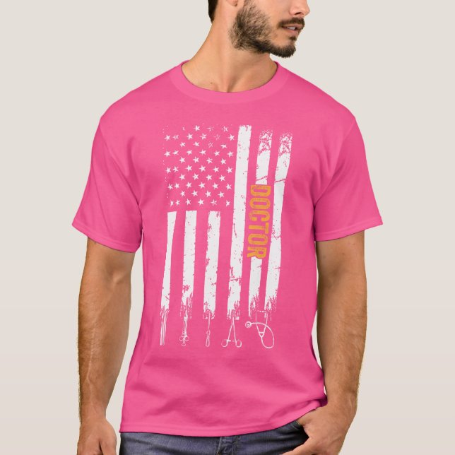 Camiseta Bandera estadounidense médico - Vida del Médico Mé (Anverso)