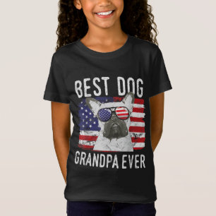 Camiseta Bandera estadounidense mejor abuelo de perro jamás