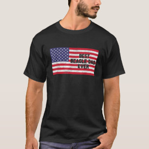 Camiseta Bandera estadounidense mejor Beagle Dad feto patri