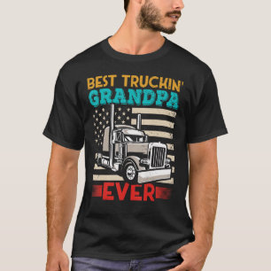 Camiseta Bandera estadounidense mejor camionero abuelo US S
