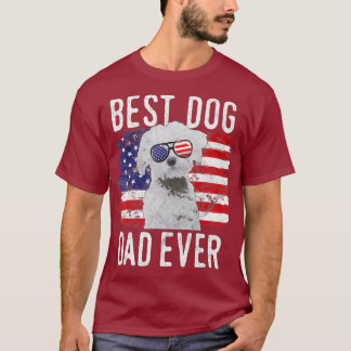 Camiseta Bandera estadounidense mejor padre de perro que nu