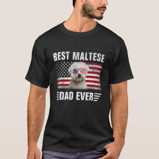 Camiseta Bandera estadounidense mejor padre maltés que papá