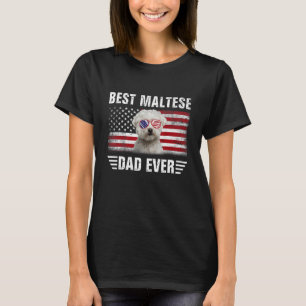 Camiseta Bandera estadounidense mejor padre maltés que papá