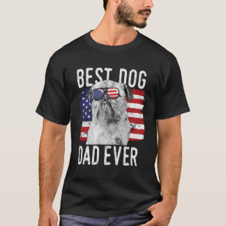 Camiseta Bandera estadounidense mejor perro papá jamás Brus