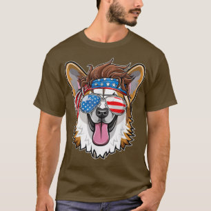 Camiseta Bandera Estadounidense Merica Corgi Perro 4 De Jul