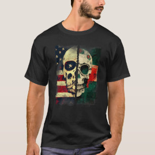 Camiseta Bandera Estadounidense Mexicana Bandera De México 