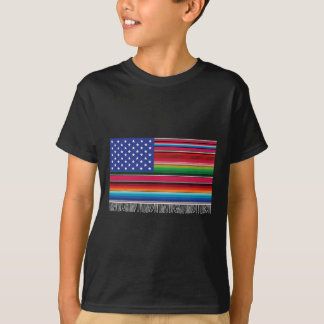 Camiseta Bandera Estadounidense Mexicana Serape Cinco De Ma