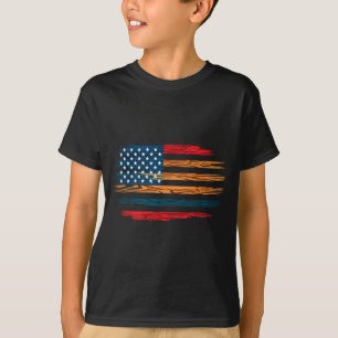 Camiseta bandera estadounidense mexicana serape cinco de ma