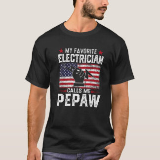 Camiseta Bandera Estadounidense Mi Electrista Favorito Llam