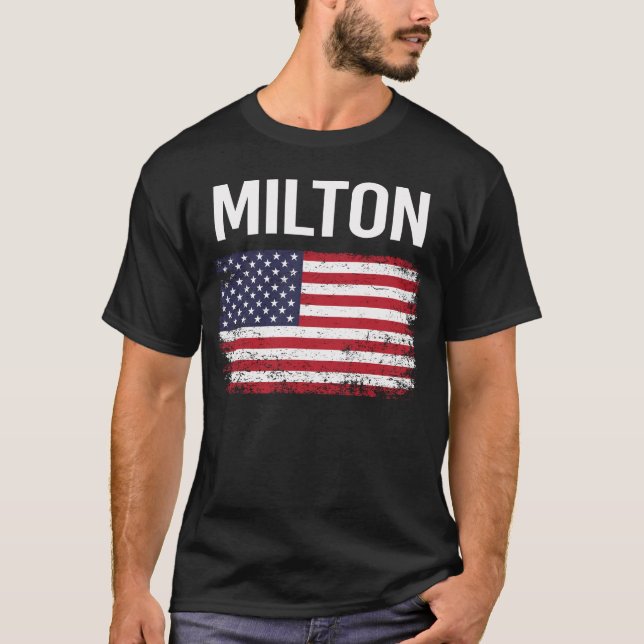 Camiseta Bandera estadounidense Milton (Anverso)