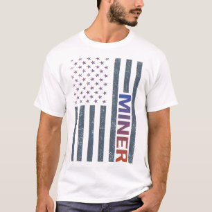 Camiseta Bandera estadounidense - Minero