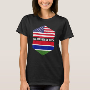 Camiseta Bandera estadounidense mitad estadounidense de Gam