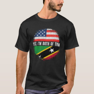 Camiseta Bandera estadounidense mitad estadounidense de Kit