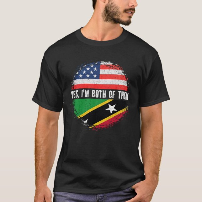 Camiseta Bandera estadounidense mitad estadounidense de Kit (Anverso)