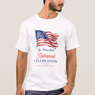 Camiseta Bandera estadounidense moderna 4 de julio: Jubilac
