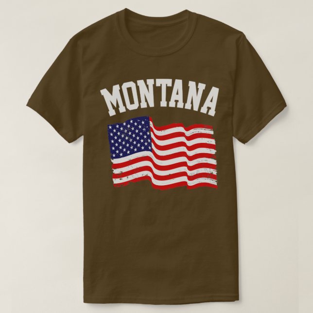 Camiseta Bandera estadounidense Montana1 (Diseño del anverso)