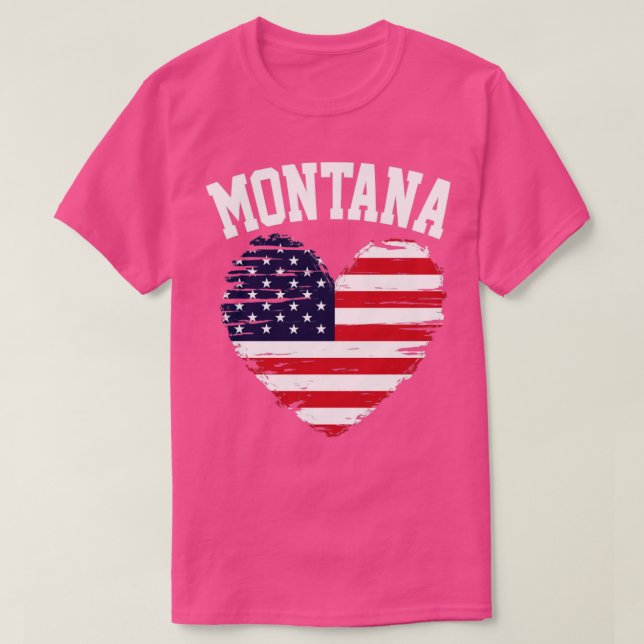 Camiseta Bandera estadounidense Montana3 (Diseño del anverso)