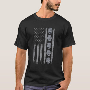 Camiseta Bandera estadounidense Morel Mushroom Appartal ame
