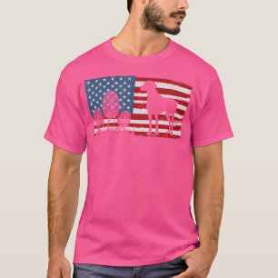 Camiseta Bandera estadounidense Morel Mushroom Hundiendo a