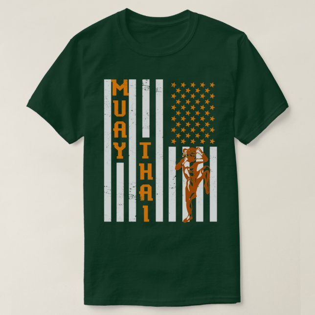 Camiseta Bandera estadounidense Muay Thai (Diseño del anverso)