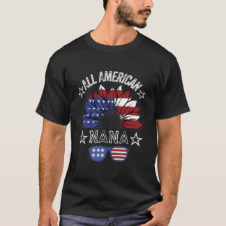 Camiseta Bandera Estadounidense Nana 4 De Julio