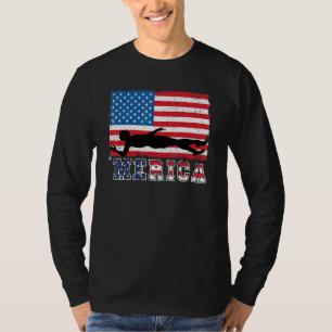 Camiseta Bandera Estadounidense Natación Patrón De Natación
