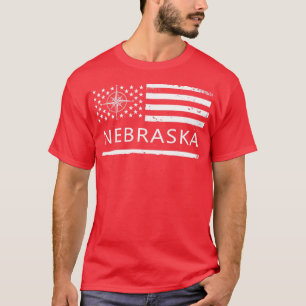 Camiseta Bandera Estadounidense Nebraska Nebraska