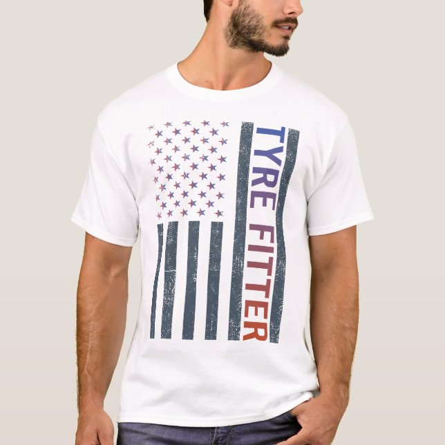 Camiseta Bandera estadounidense - Neutro Fitter (Anverso)