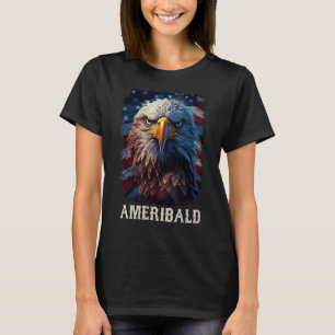 Camiseta Bandera estadounidense norteamericana Bald Eagle I