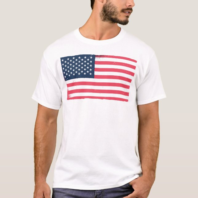 Camiseta Bandera estadounidense ondea la bandera de los Est (Anverso)