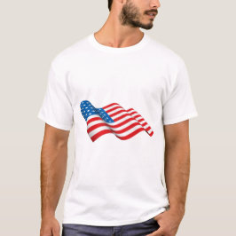 Camiseta Bandera estadounidense ondeando