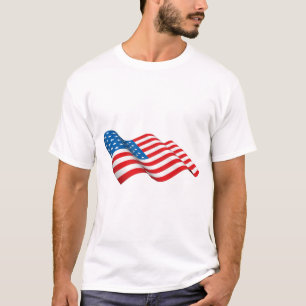 Camiseta Bandera estadounidense ondeando