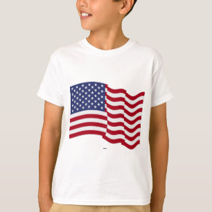 Camiseta Bandera estadounidense ondeando