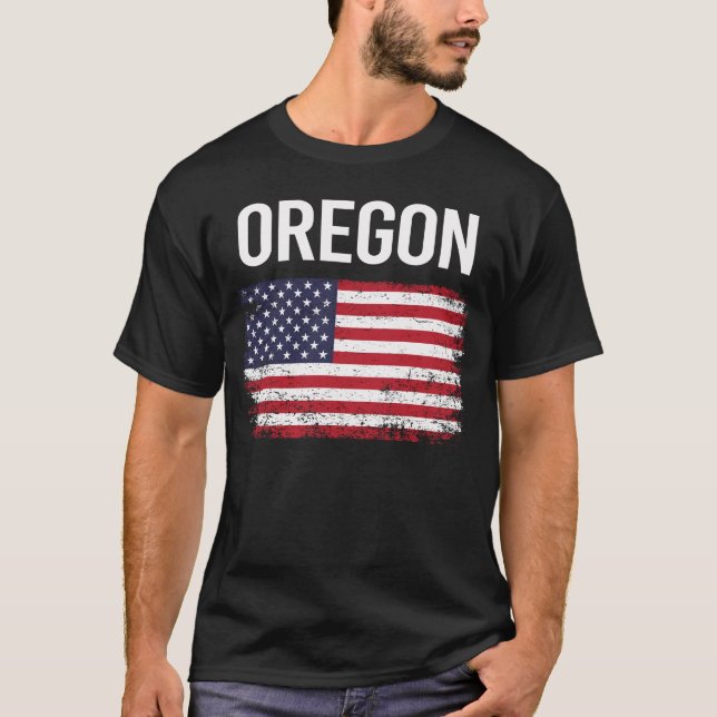 Camiseta Bandera estadounidense Oregon (Anverso)