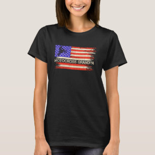 Camiseta Bandera estadounidense Orgullosa Motocross Dirt Bi