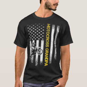 Camiseta Bandera estadounidense Orgullosa Motocross Dirt Bi