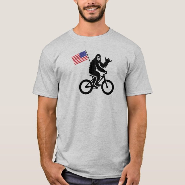 Camiseta Bandera estadounidense para ciclismo de pie (Anverso)
