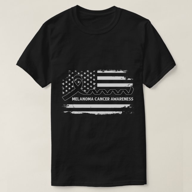 Camiseta Bandera estadounidense para concienciar sobre el c (Diseño del anverso)